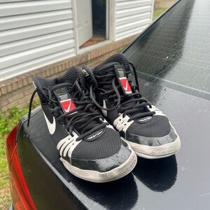 Nike Freeks Black and White Wrestling shoes